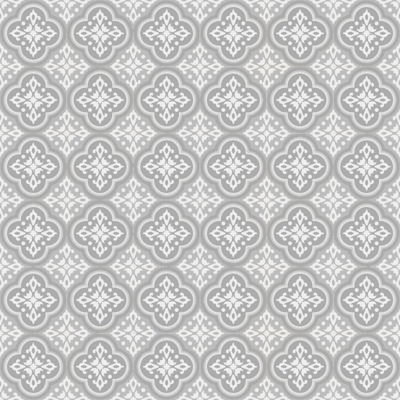 Patterned Symmetry tile vinyl rug - TenStickers