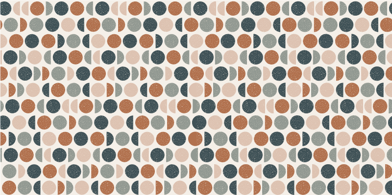 Retro Dots Pattern geometric vinyl rug - TenStickers