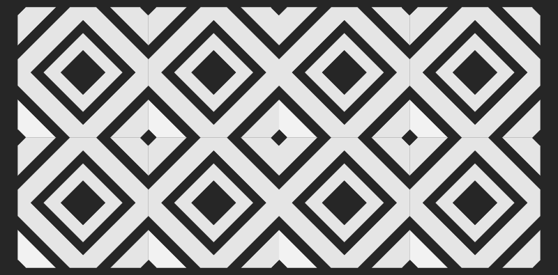 Black and white square diamonds vintage rug - TenStickers