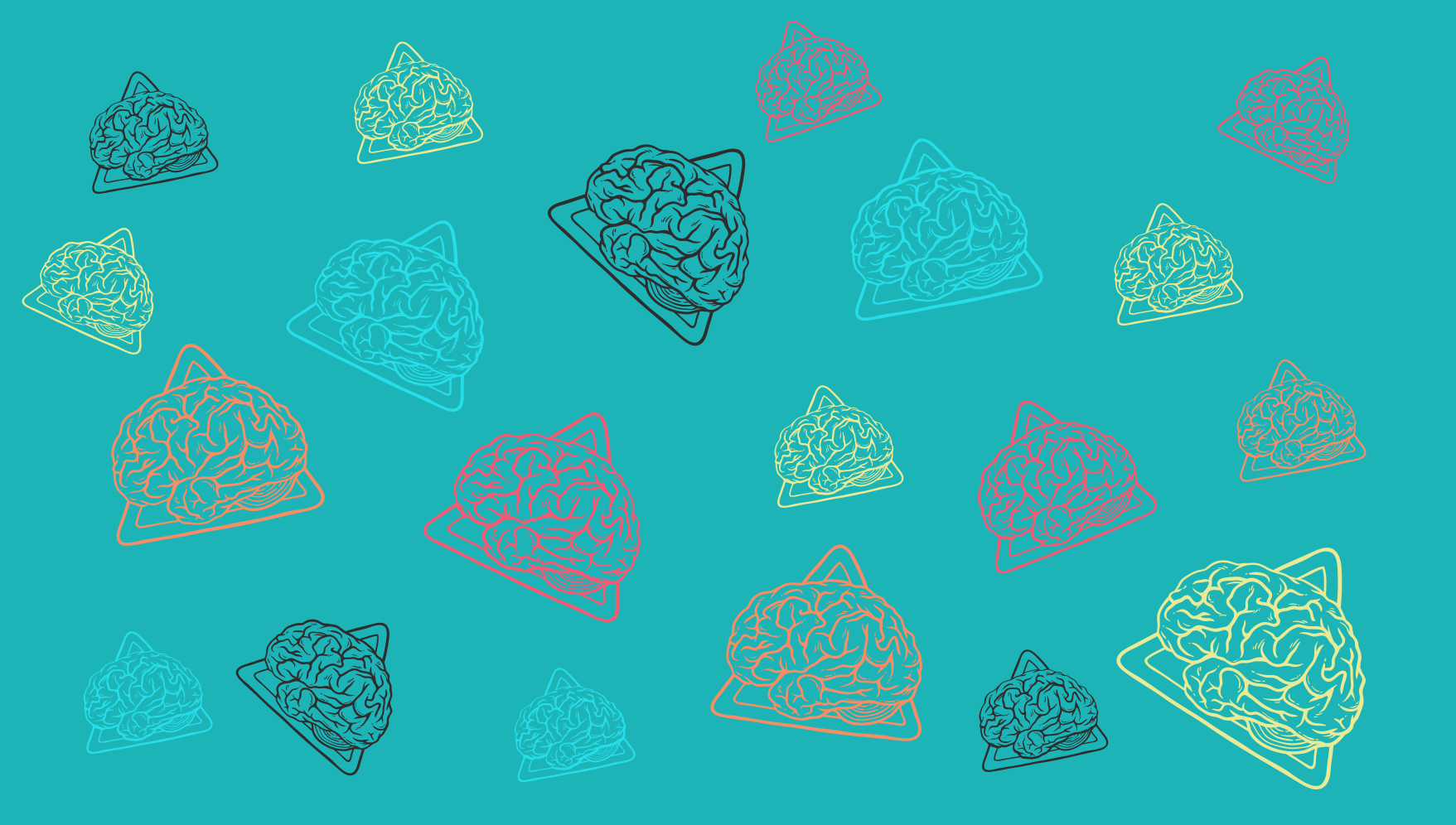 cartoon brain pattern modern rug - TenStickers