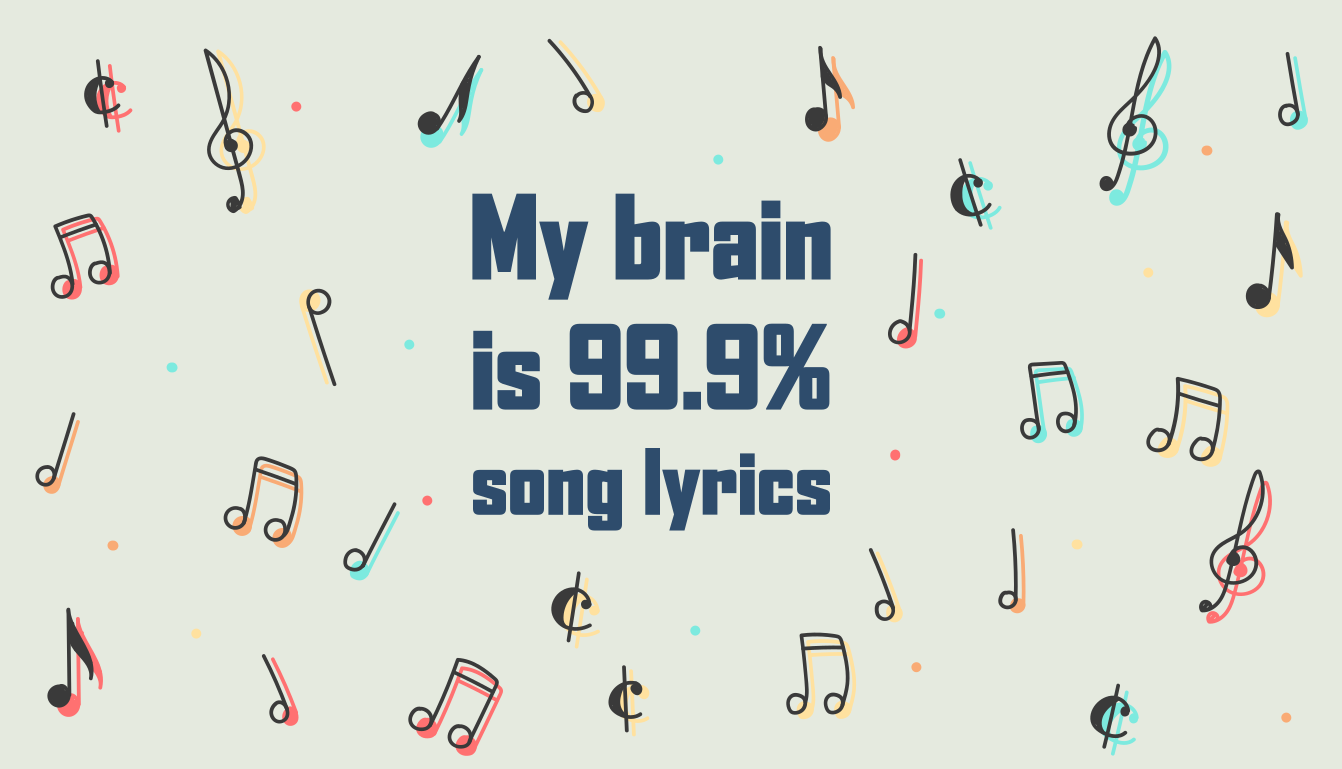 Brain is 99.9% lyrics custom rug - TenStickers