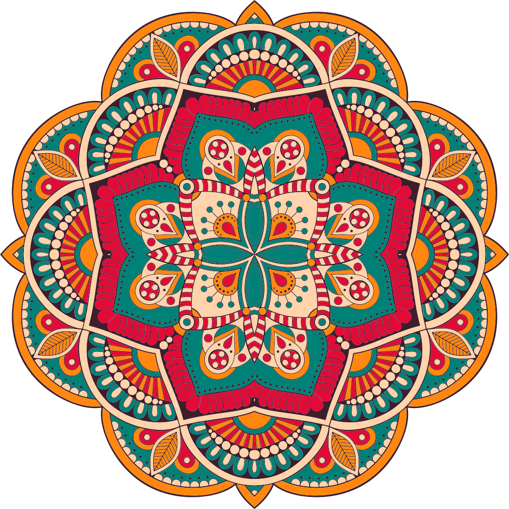 Moroccan Mandala mandala vinyl rug - TenStickers