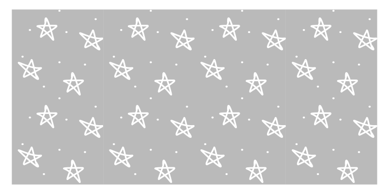 Silver Star Pattern vinyl rug - TenStickers