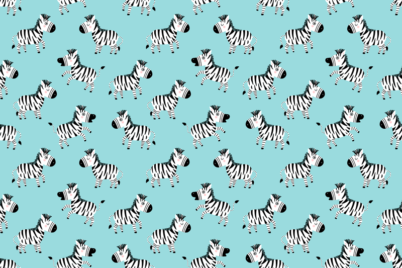 Cute Zebra for Kids vinyl rug - TenStickers