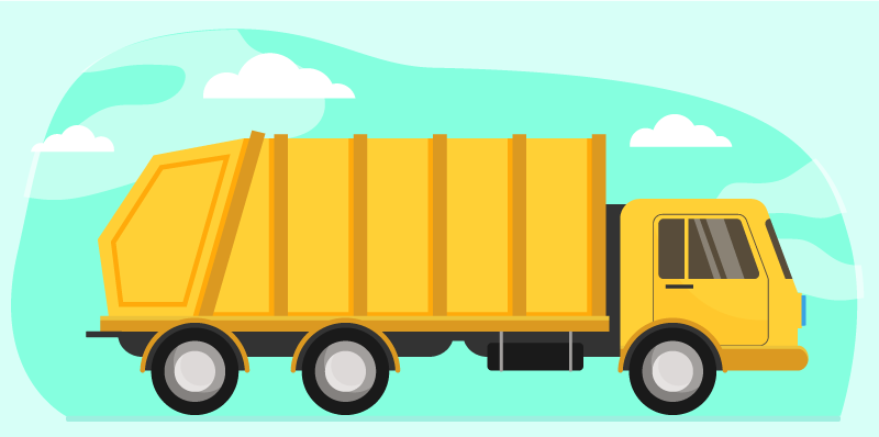 Cartoon Dump Truck vinyl rug - TenStickers