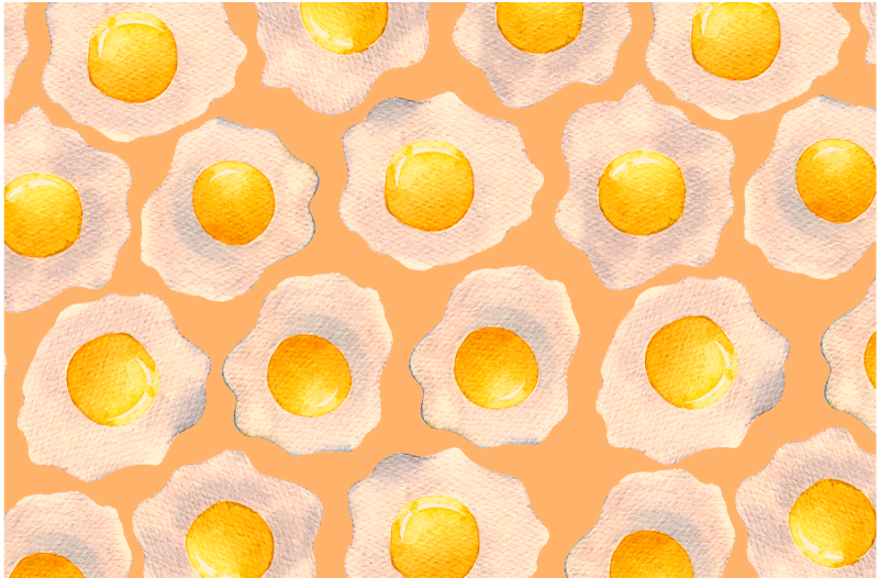 Sunny side up egg  kitchen floor tiles - TenStickers
