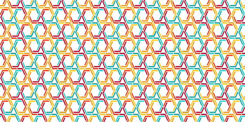 Interlocking Pattern geometric vinyl rug - TenStickers