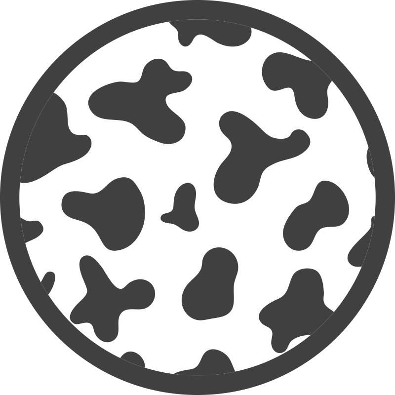 Black and White Cow Print vinyl rug - TenStickers