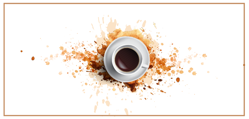 Coffee explosion dining room vinyl rug - TenStickers