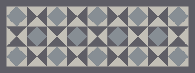 Geometric vinyl rug with geometric shapes design - TenStickers