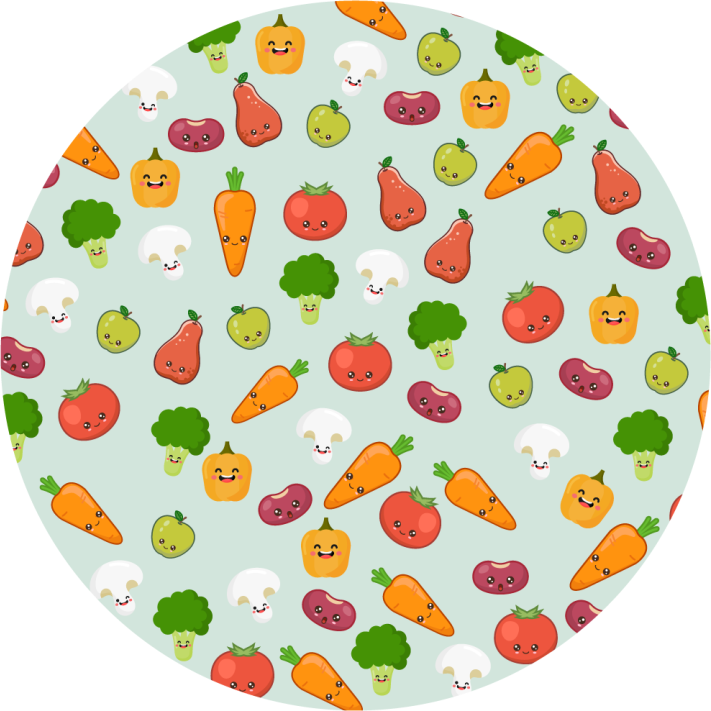 Anime Vegetables kids vinyl rug - TenStickers