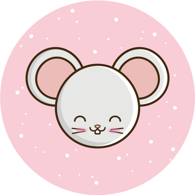 Cute anime mouse animal rug - TenStickers