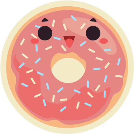 Animated Donut vinyl rug - TenStickers