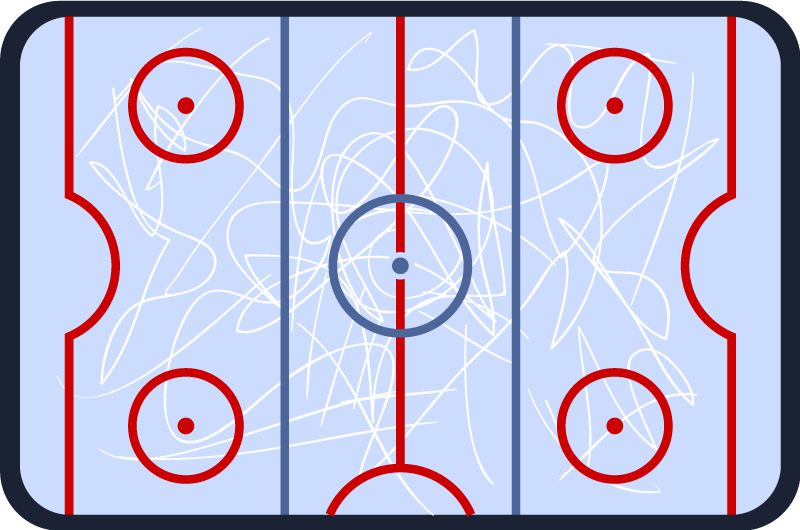 Hockey Playfield gaming vinyl rug - TenStickers