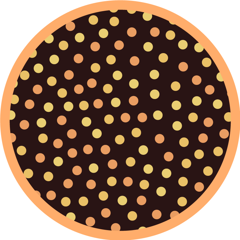 Polka Dotted Circle stripes vinyl rug - TenStickers