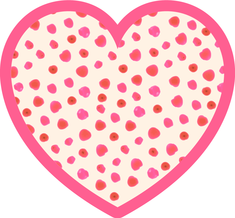 Heart Polka Dots vinyl rug - TenStickers