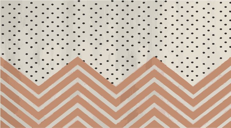 Zigzag dottet pattern geometric vinyl rug - TenStickers