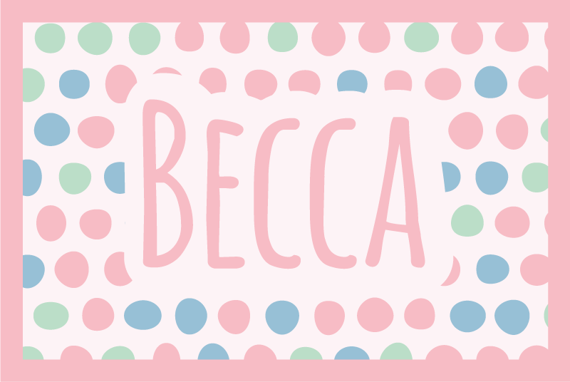 Personalized Polka Dots custom vinyl rug - TenStickers