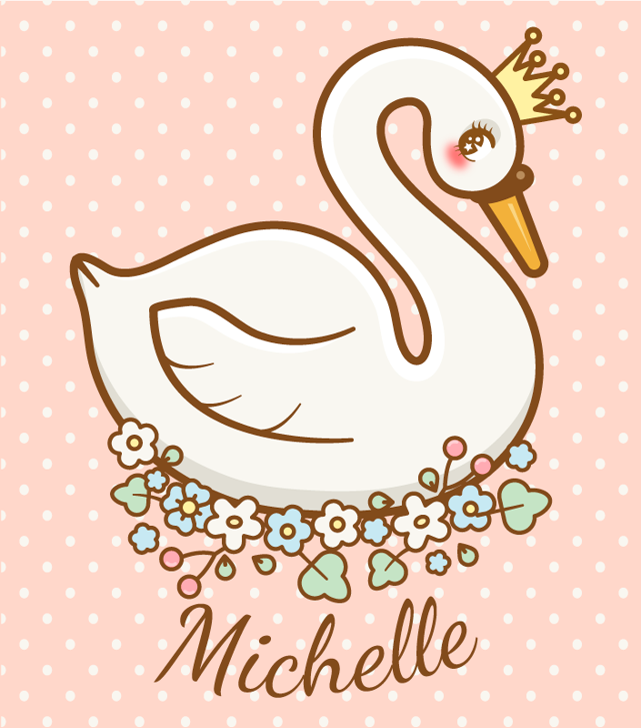 Custom Swanscape custom vinyl rug - TenStickers