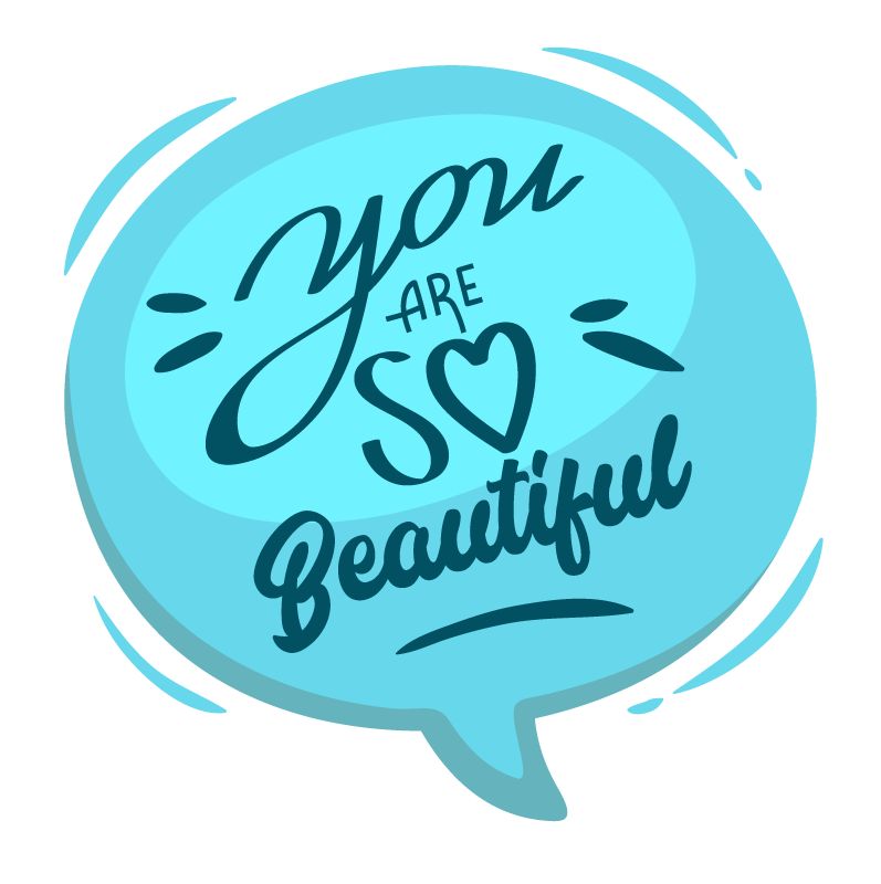 You are so beautiful speech bubble vinyl rug - TenStickers