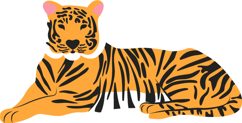 Tiger Artwork animal vinyl rug - TenStickers