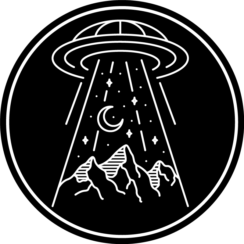 UFO drawing teen vinyl rug - TenStickers