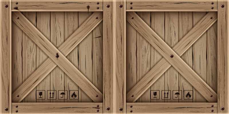 Wooden Crate Illusion wood vinyl rug - TenStickers