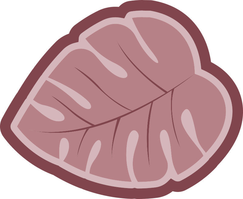 Botanical Leaf Shape flower vinyl rug - TenStickers