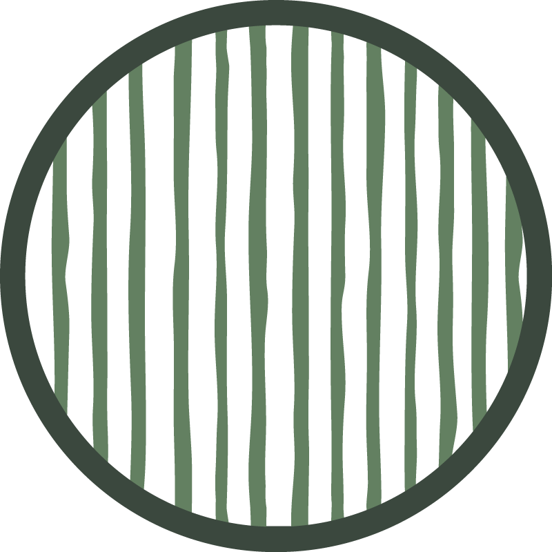 Dark Green Striped nordic vinyl rug - TenStickers