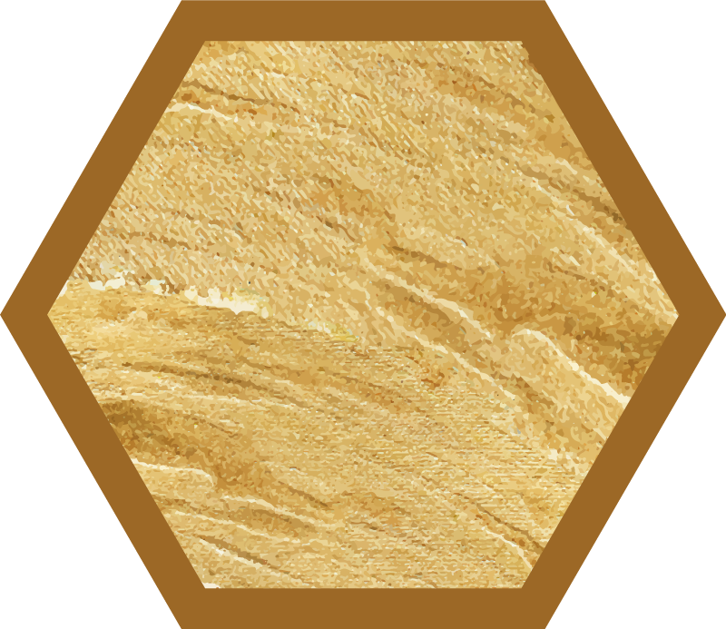 Hexagonal grain texture wood vinyl rug - TenStickers