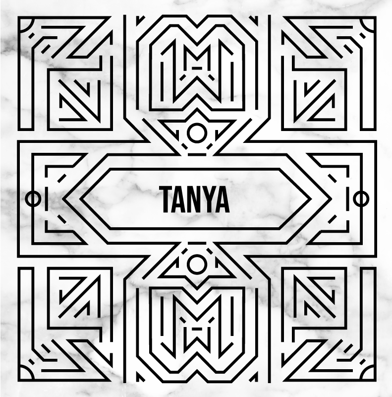 Art Déco maze teenager vinyl rug - TenStickers