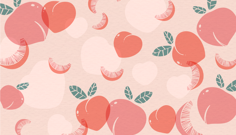 Orange Peaches Kitchen Vinyl Rug - TenStickers
