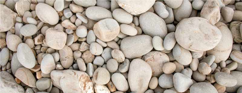 White small stones kitchen vinyl rug - TenStickers