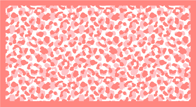 Light Pink Leopard print animal print vinyl rug - TenStickers