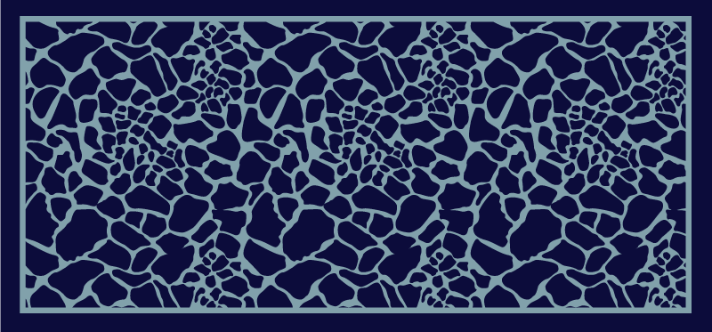 Blue Giraffe Print animal print vinyl rug - TenStickers