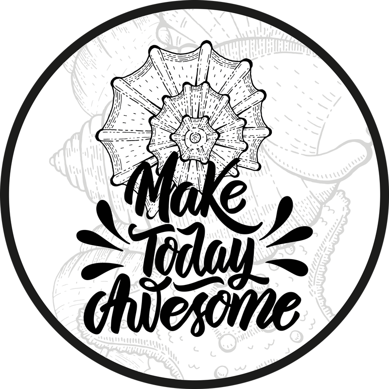 Sea life Make today awesome custom rug - TenStickers