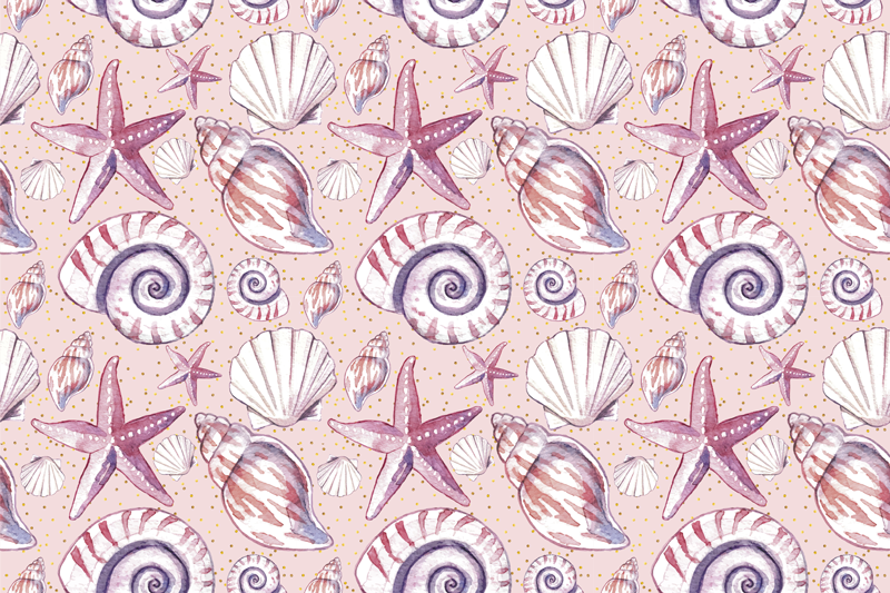 Shells and Celestials nature vinyl rug - TenStickers