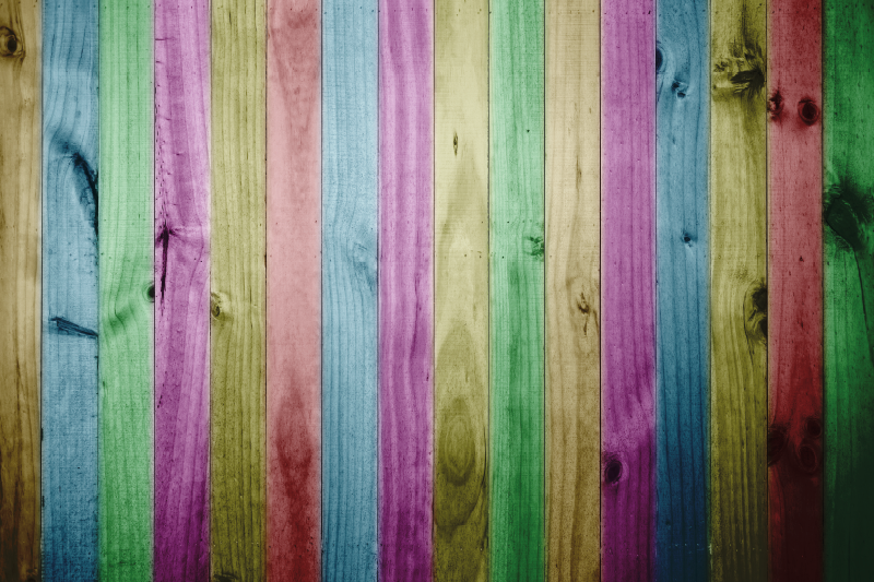 Colored wood wood effect vinyl rug - TenStickers