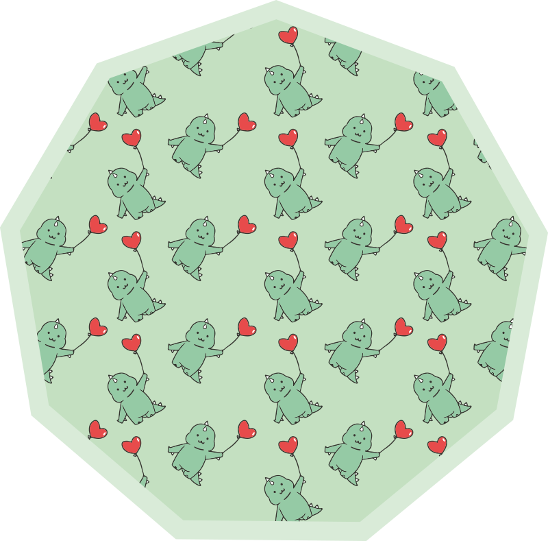 Dinosaur cartoon holding balloon  vinyl rug - TenStickers