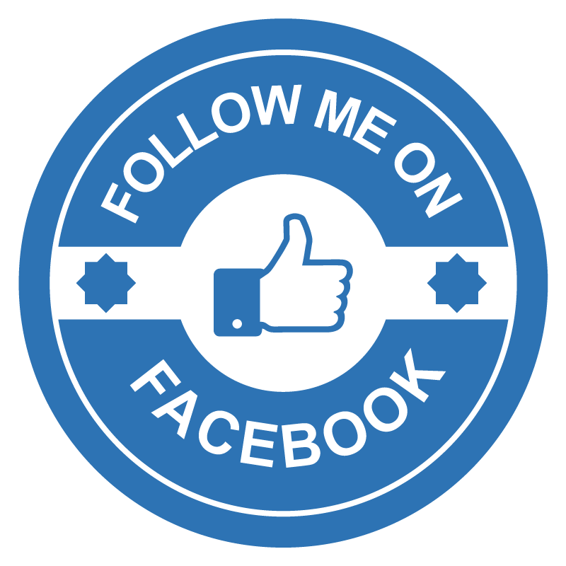 Follow me on Facebook custom vinyl rug - TenStickers