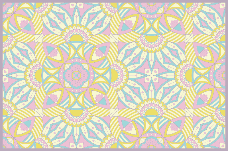 Mandala seamless colorful kitchen floor tiles - TenStickers