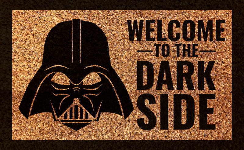welcome dark side mat entrance hall tiles - TenStickers