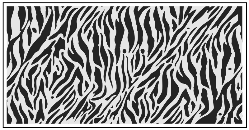 Zebra stripes patterned animal print vinyl rug - TenStickers