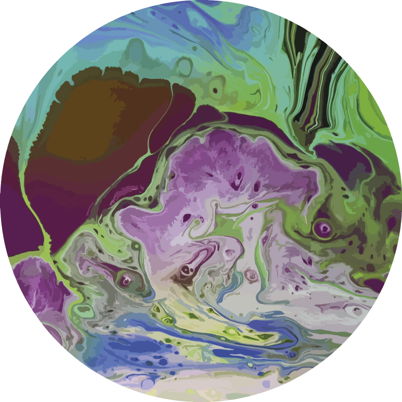 Swirling Color Patterns textured vinyl rug - TenStickers