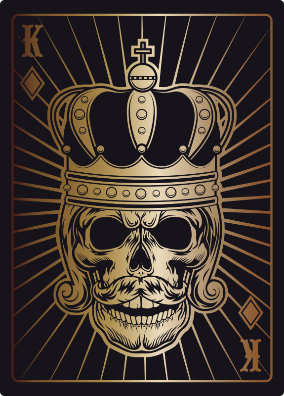 Skull crown motif halloween vinyl rug - TenStickers