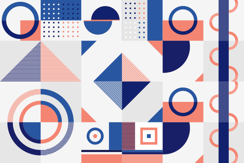 Scandinavian geometric pattern geometric rugs - TenStickers