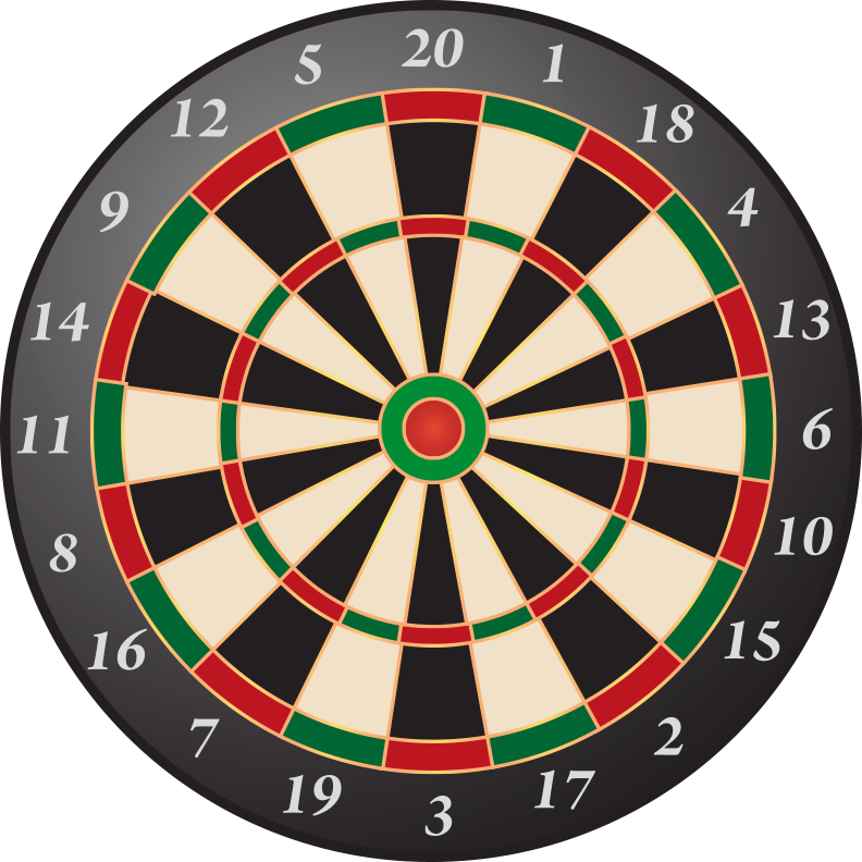 Modern Dartboard game mat - TenStickers