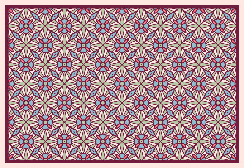 Lively composition living room vinyl rug - TenStickers