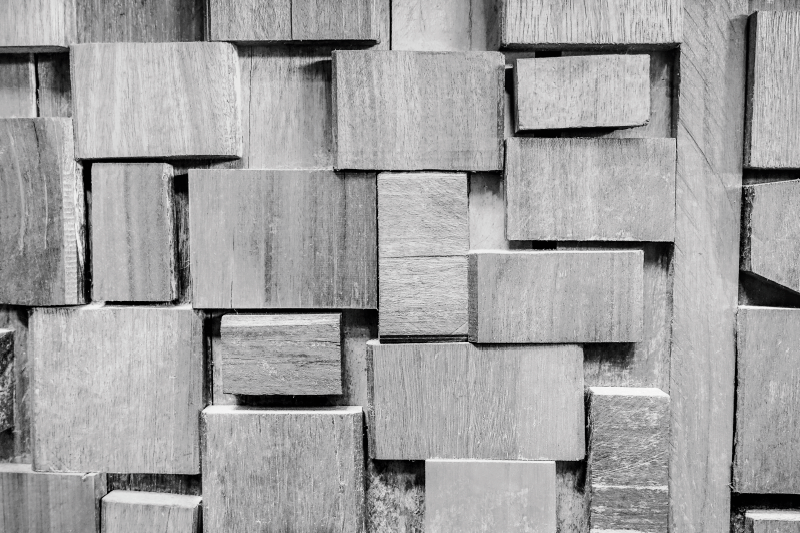 Wooden plank dark 3d texture wood vinyl rug - TenStickers