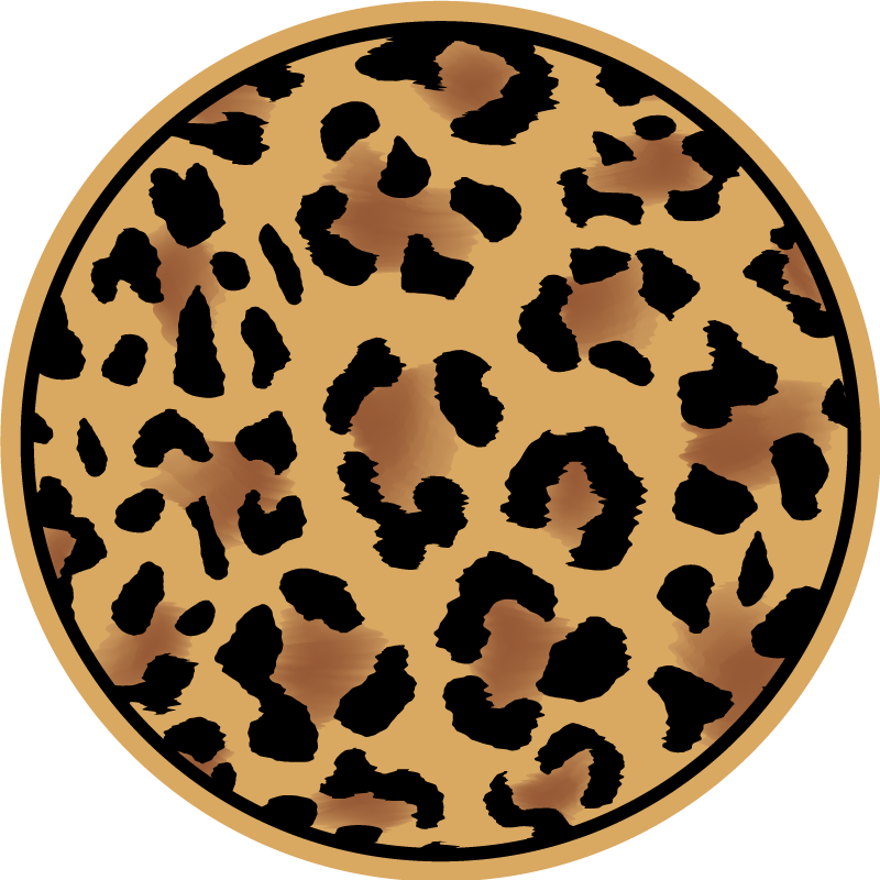 Classic leopard skin animal print vinyl rug - TenStickers